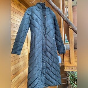 Black long winter puffer